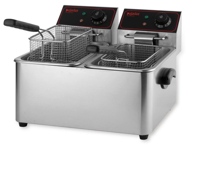 Double Countertop deep fryer 10 L 2 x 2000 W stainless steel