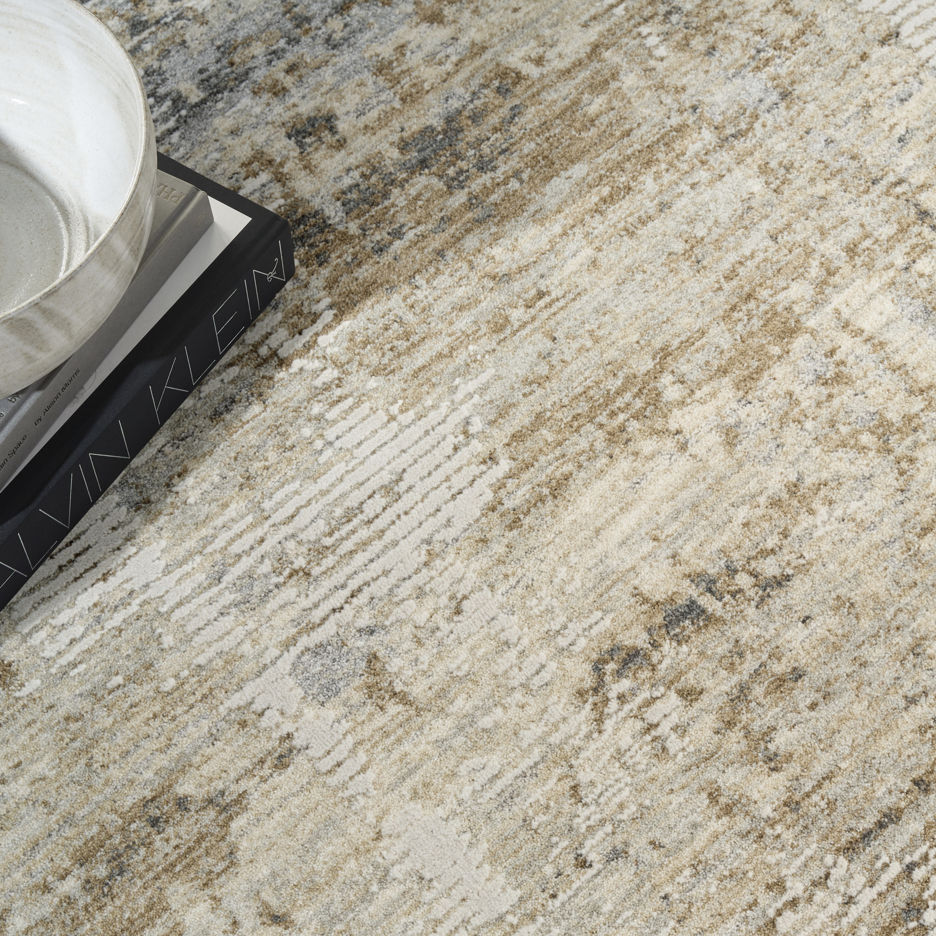 Calvin Klein CK078 Summit 5'3" x 7'9" Natural Grey Modern Indoor Rug