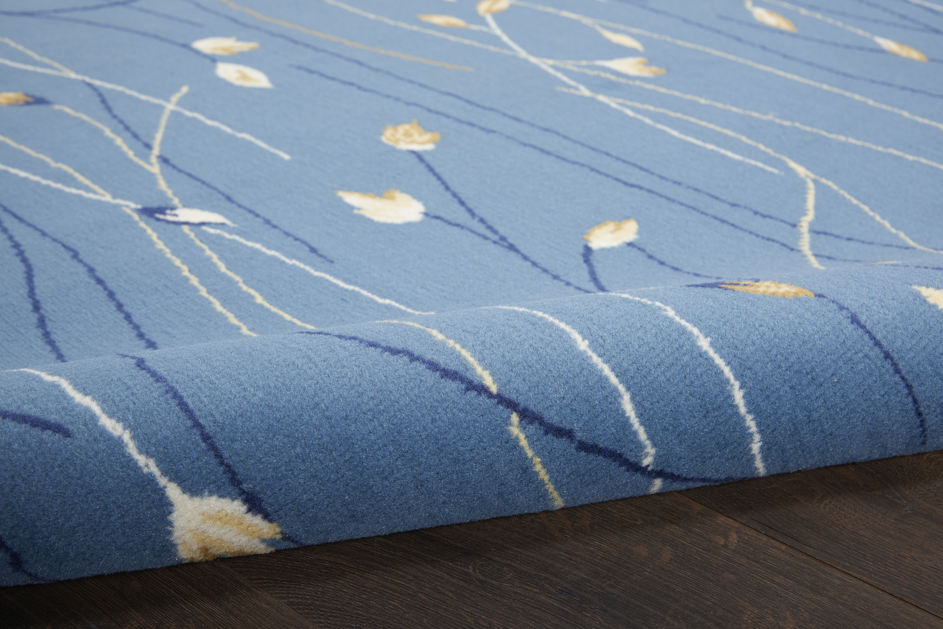 Nourison Grafix 2'3" x 10' Light Blue Contemporary Indoor Rug