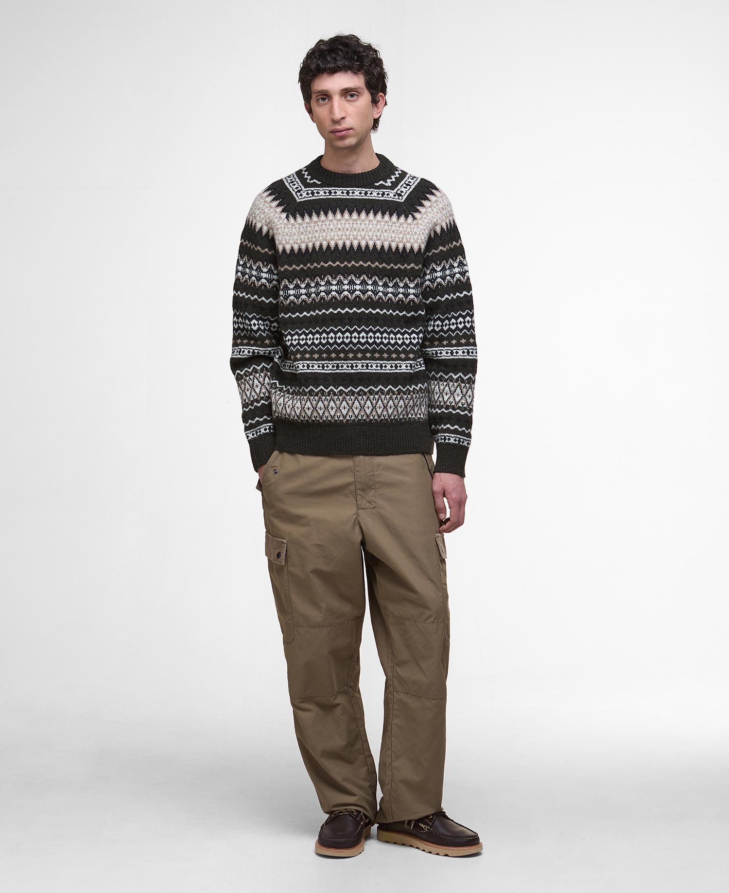Hase Fair Isle Crew Neck Jumper image number 1
