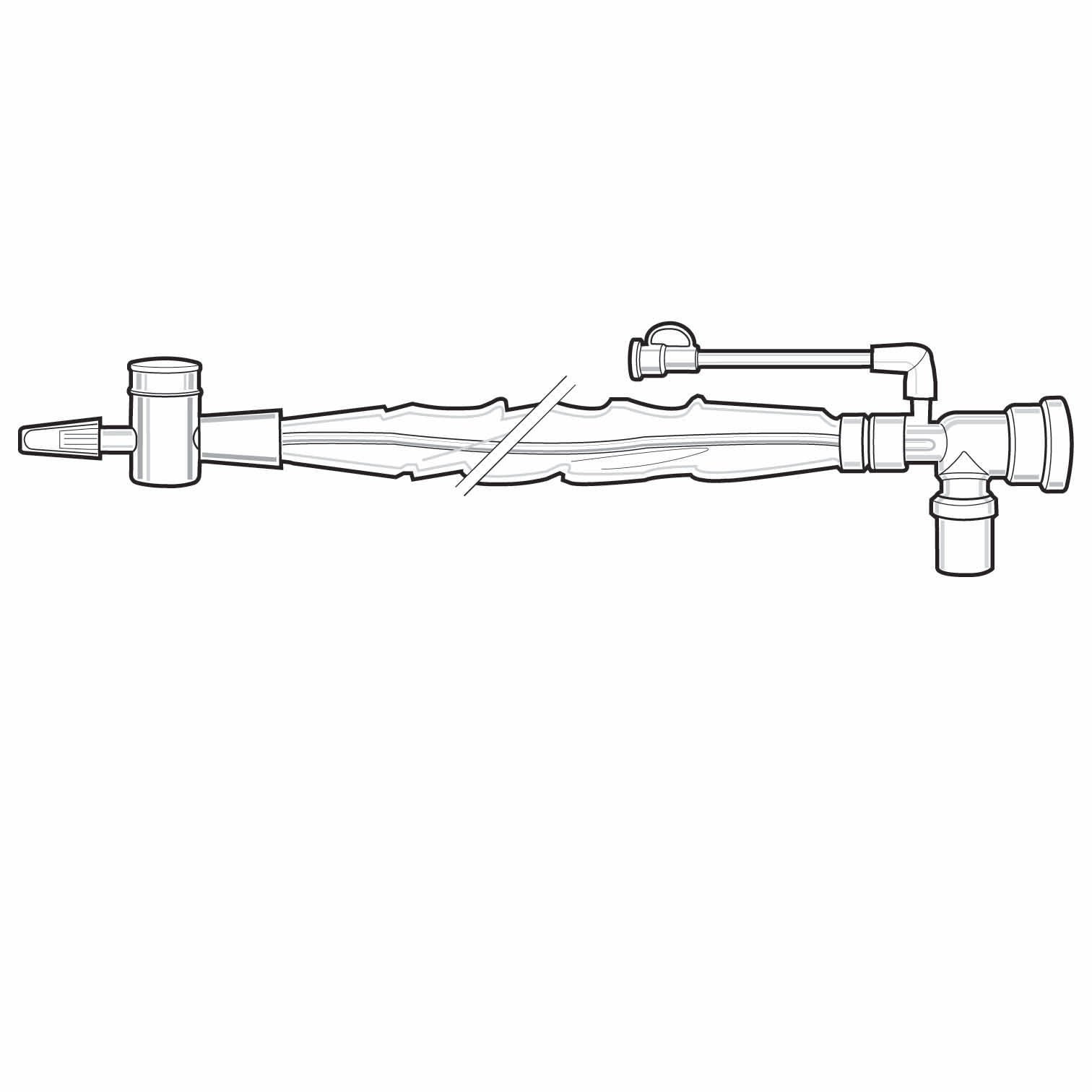 Ballard® Trach Care™ Tracheostomy Elbow, Double Swivel, 12 Fr.