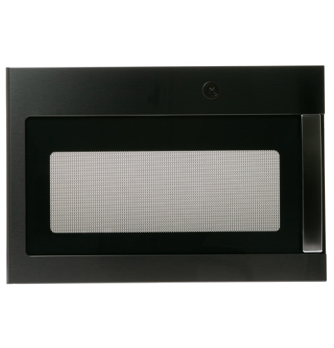 DOOR WITH FLAT GE LOGO - BLACK STAINLESS