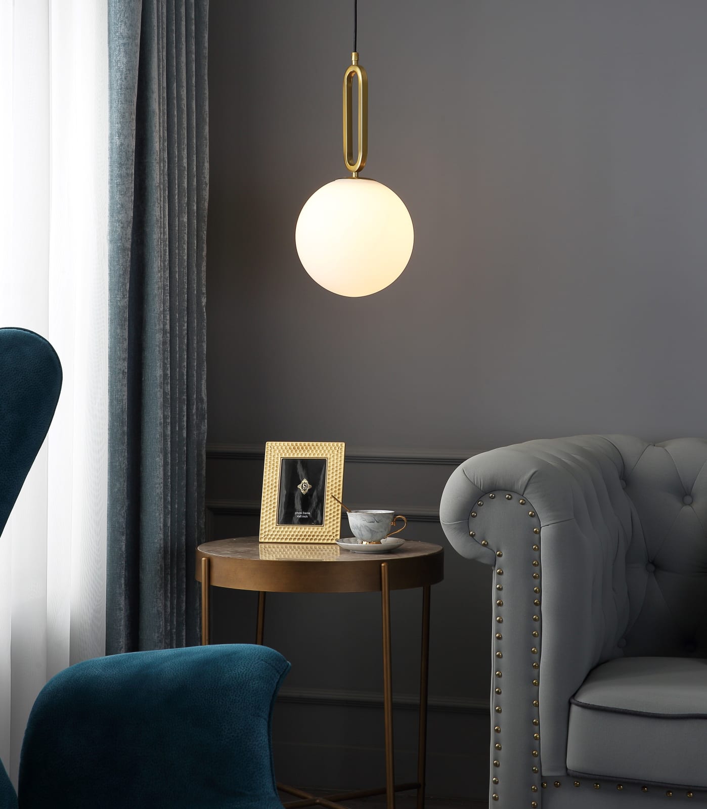 Globe Pendant Frosted Globe Pendant — installation 2