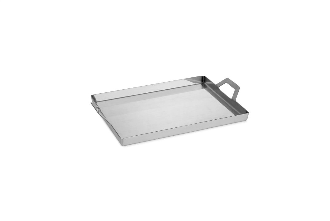 Llauna inox con asas de 22 x 14 cm de 3 cm de profundida de acero inoxidable 18/10