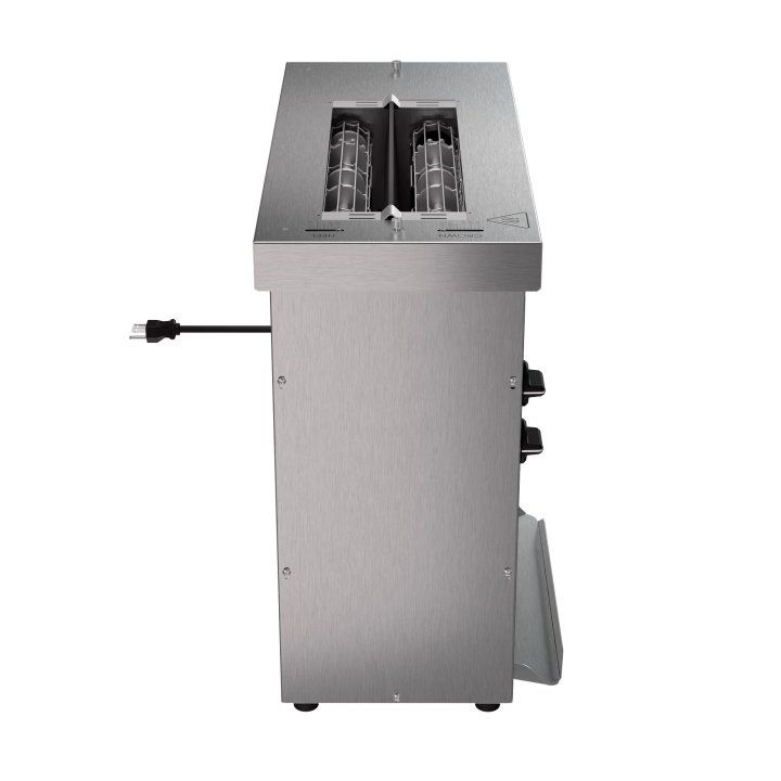 120-volt vertical contact bun toaster with 35-second fixed speed