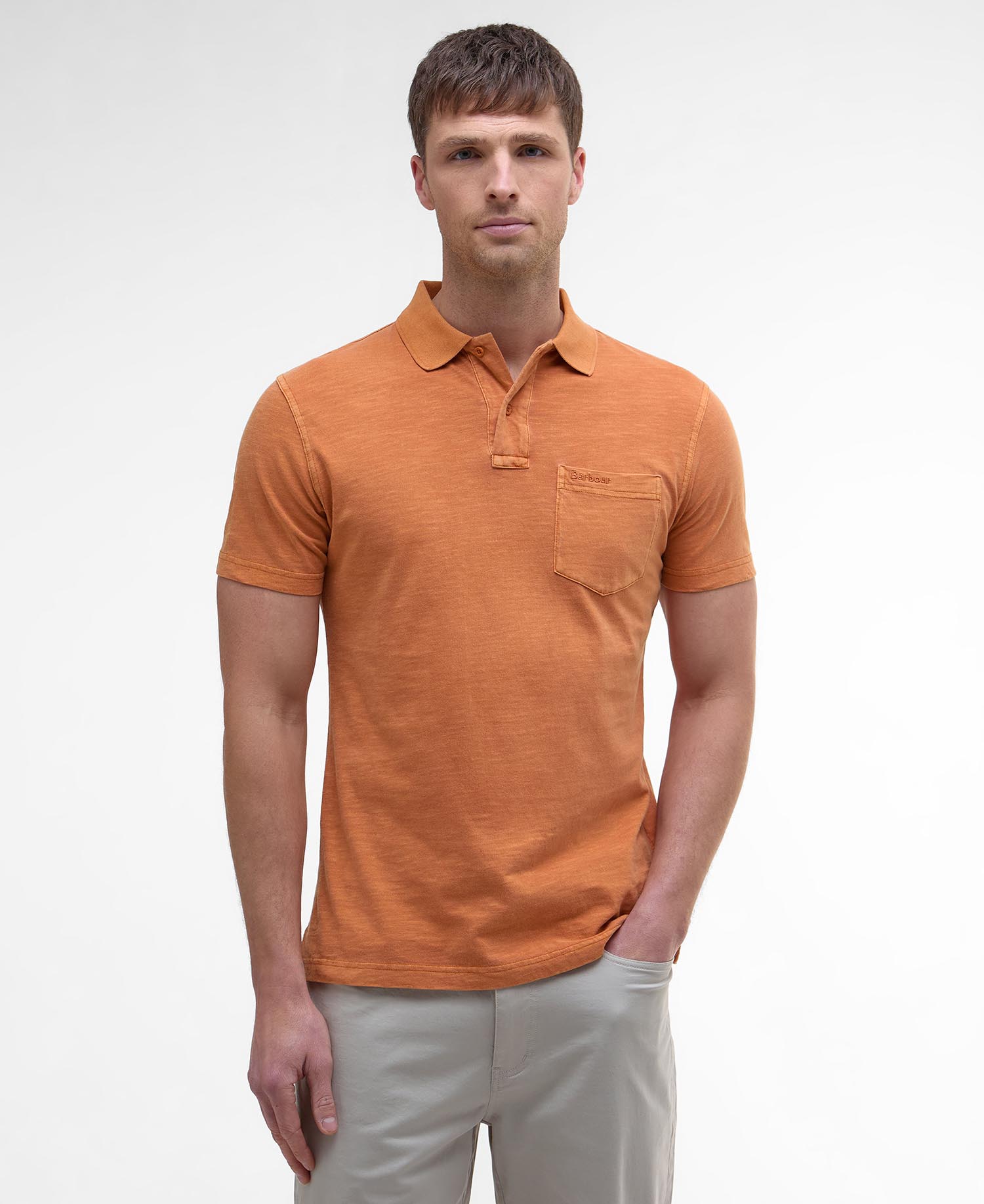 Pigment Dye Slub Polo Shirt image number 0