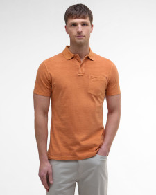 Pigment Dye Slub Polo Shirt Sunset Haze