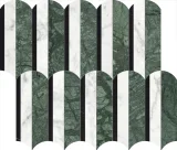 Waterjet Stone Mosaics Pine 11×12 Hydros Mosaic Polished