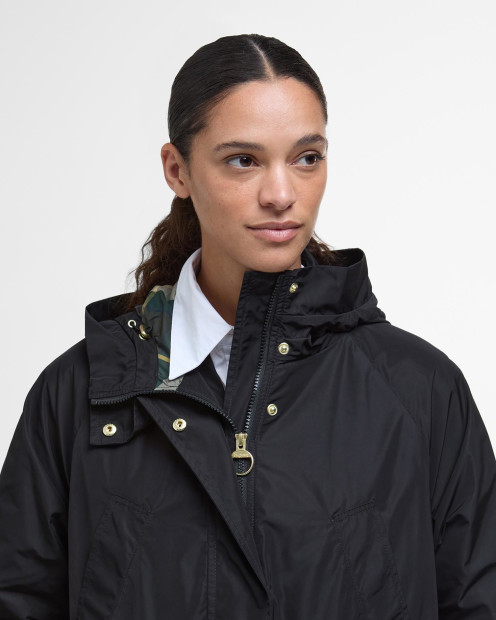 Una Showerproof Parka Black/Ancient Tartan