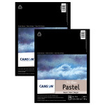Canson Artist Series Mi-Teintes Pastel Pad Black Foldover Binding 24 Sheet 9x12  inch Pack of 2