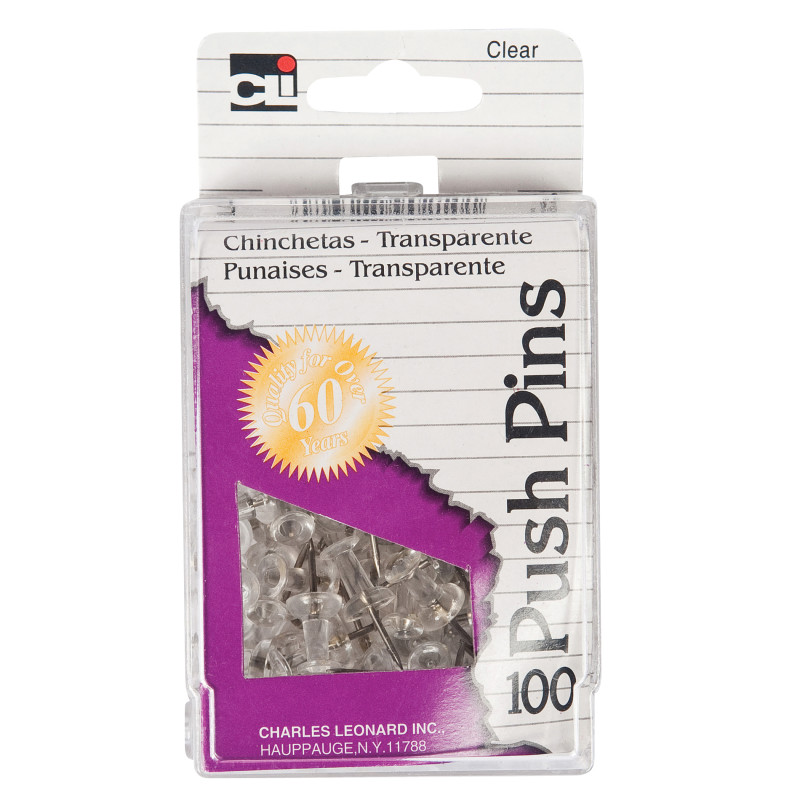 Push+Pins%2C+Clear%2C+100%2FPack