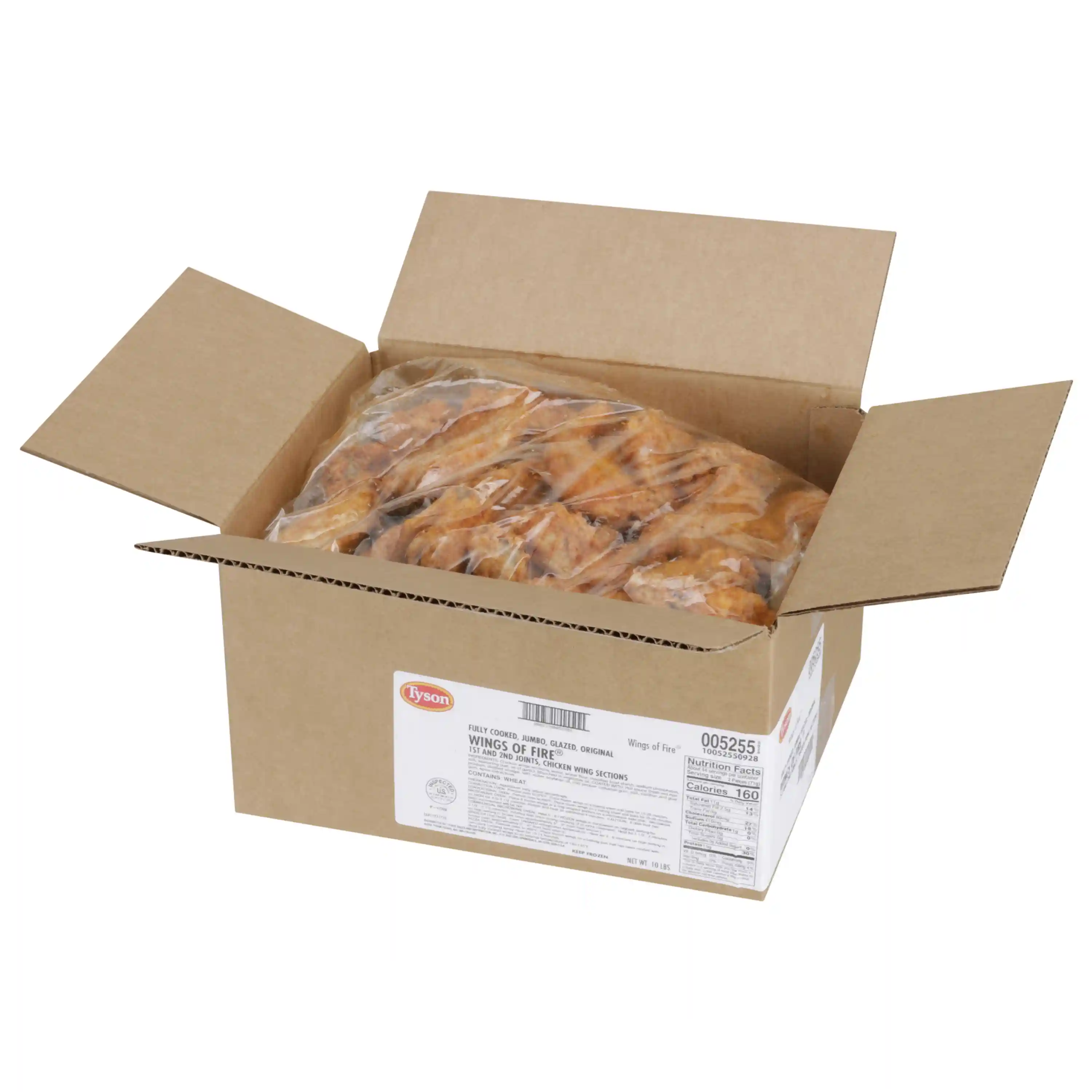 Tyson® Wings of Fire® Fully Cooked Glazed Original Bone-In Chicken Wing Sections, Jumbo_image_4