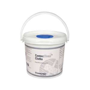 Contec, White Dispenser Bucket with Closable Lid and Handle