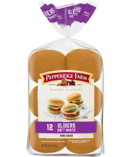 (15 ounces) Pepperidge Farm® White Slider Buns (12 buns), split and toasted