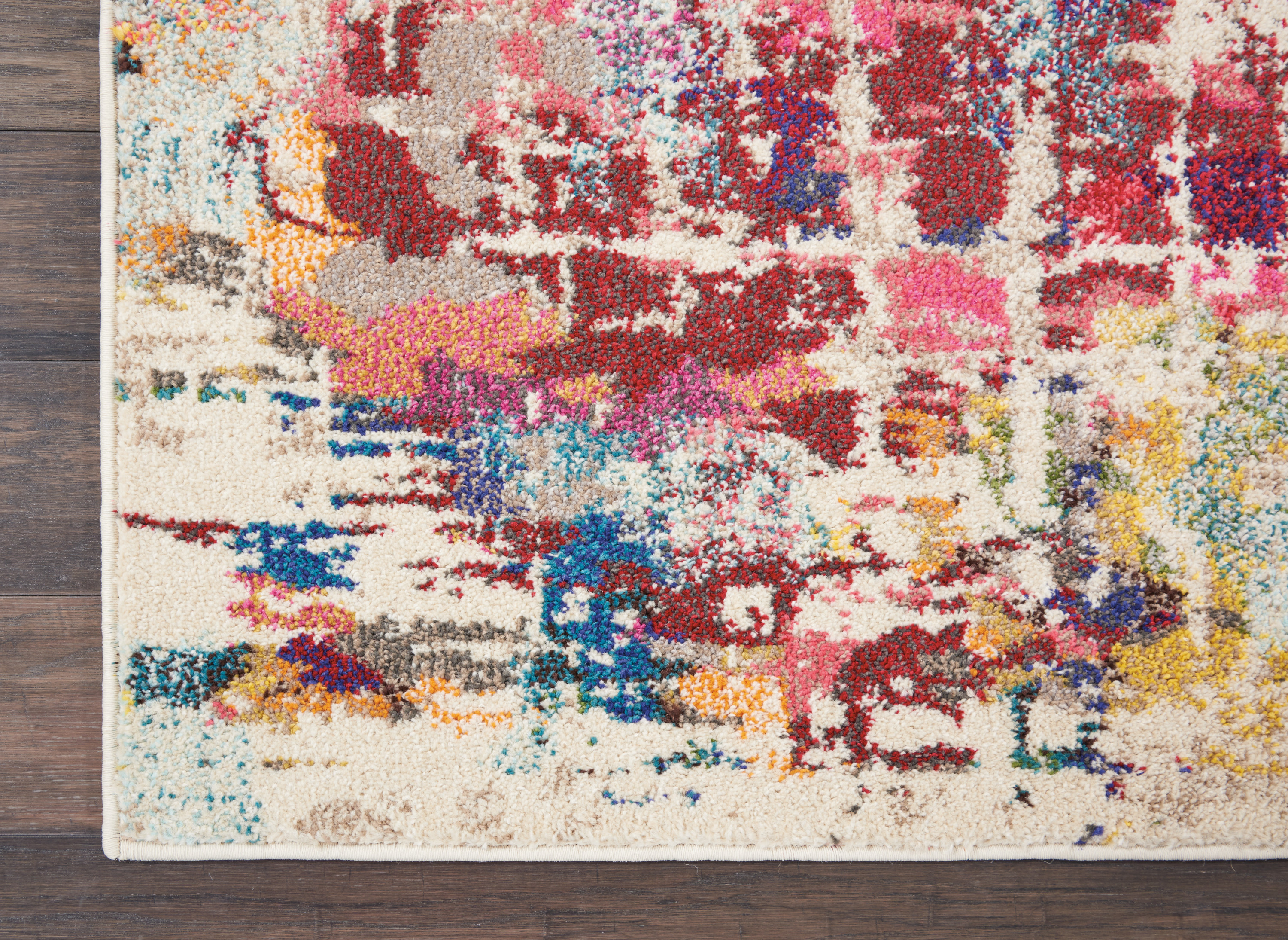 Nourison Celestial 5'3" x 7'3" Pink Multicolor Modern Indoor Rug