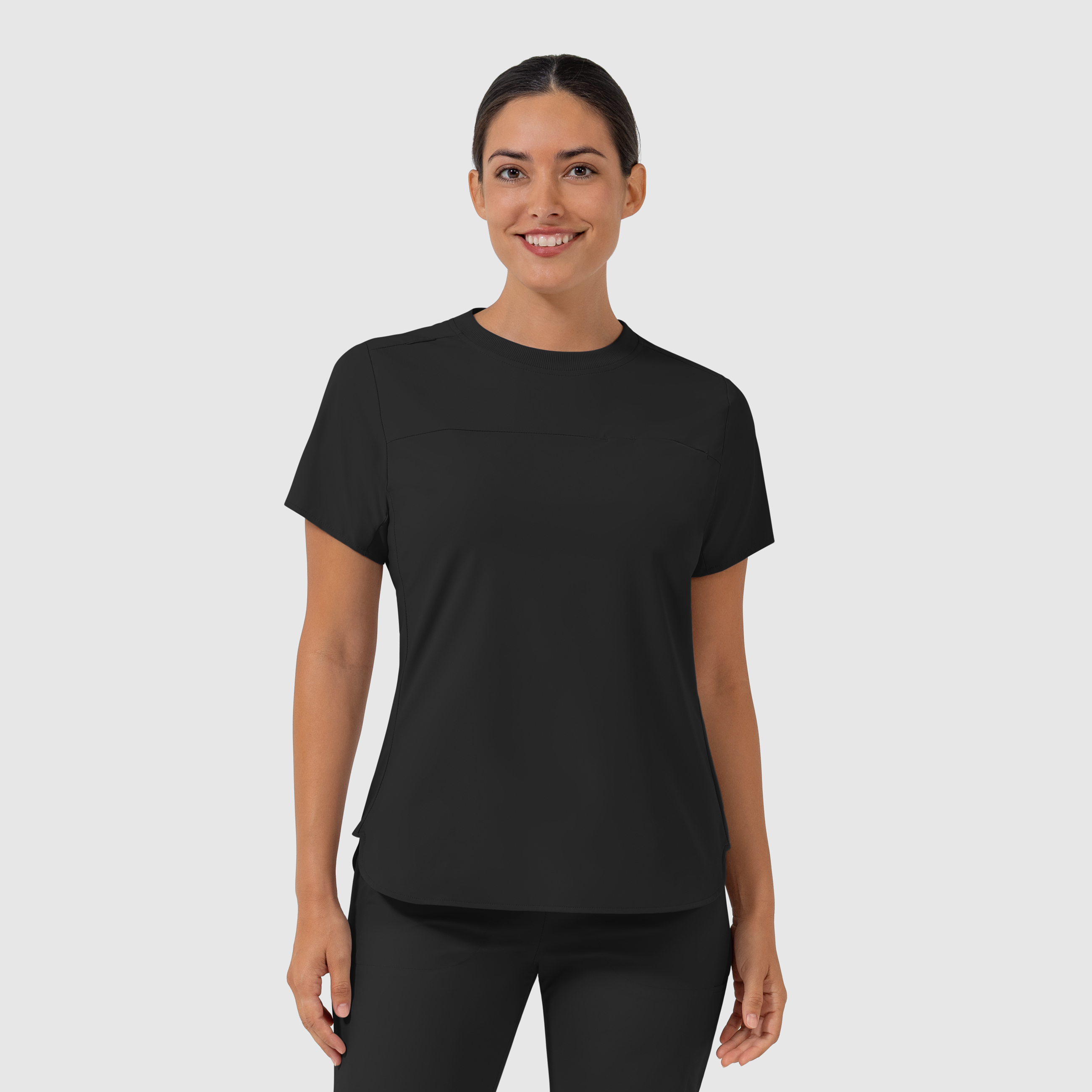 AURA Women‘s Captivate Crew Neck Tuck-in Scrub Top-Wonder Wink