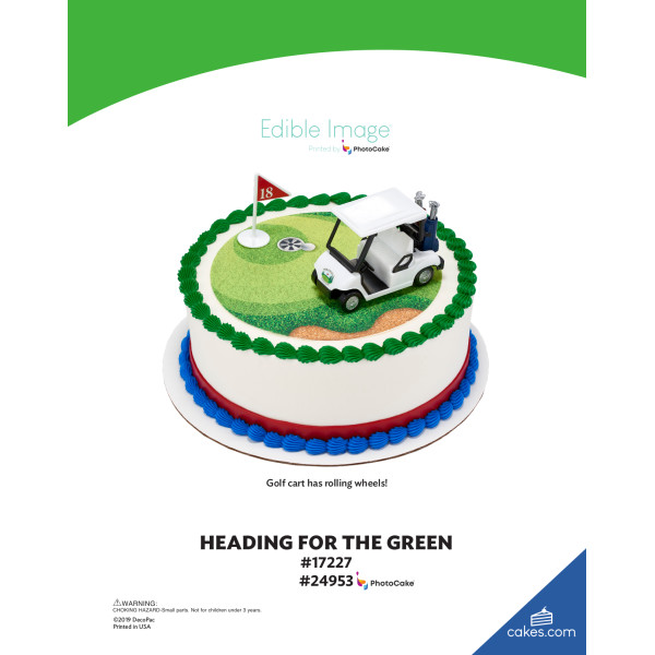 Heading for the Green The Magic of Cakes® PhotoCake® Enhanced Round Background Page