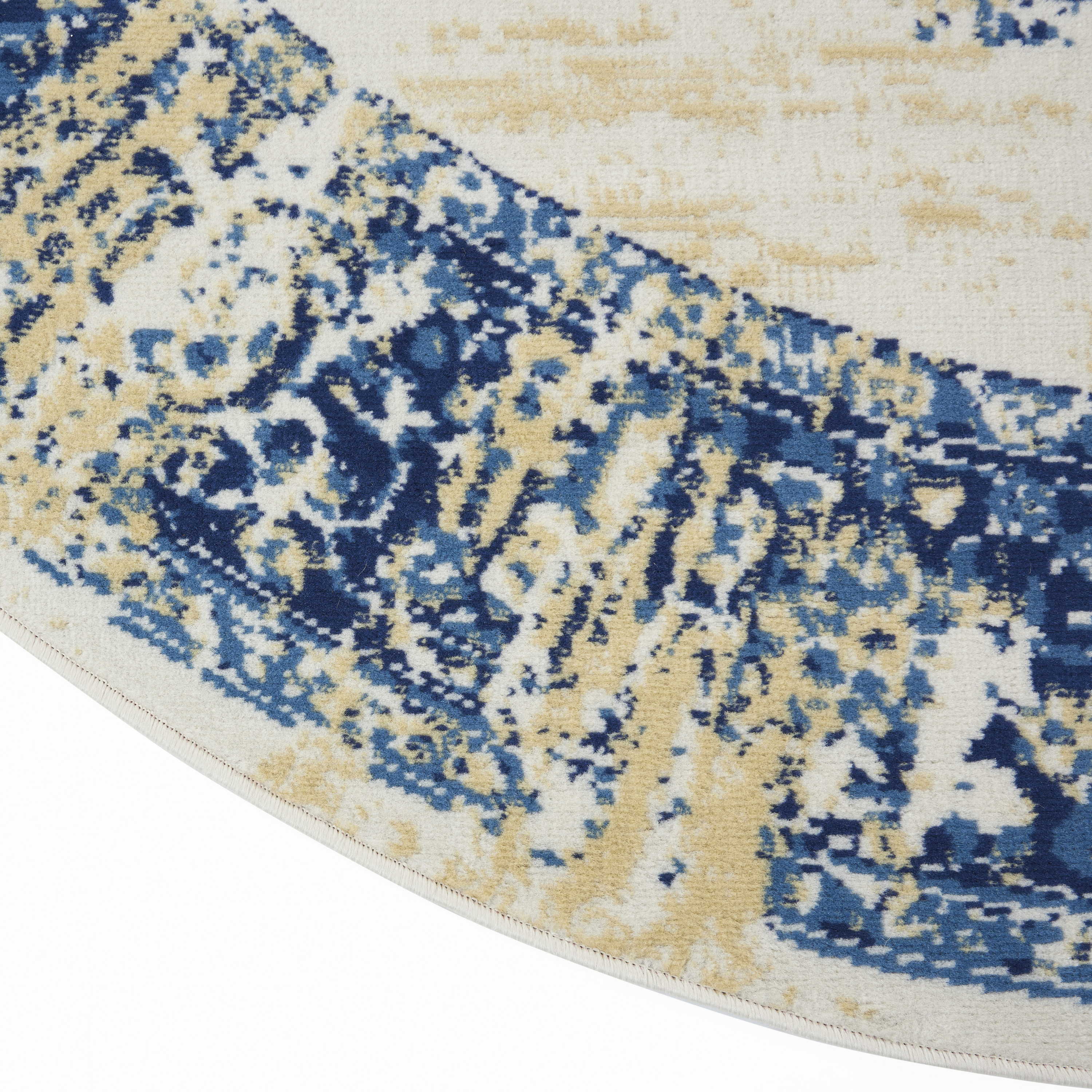 Nourison Grafix 8' x Round White Vintage Indoor Rug