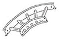 Cable Tray Fitting 90° Horizontal Elbow Aluminum 24 in Bend Radius 4 in L