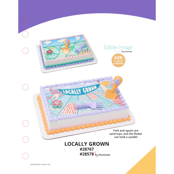 Locally Grown The Magic of Cakes® PhotoCake® Enhanced Background and Icing Page