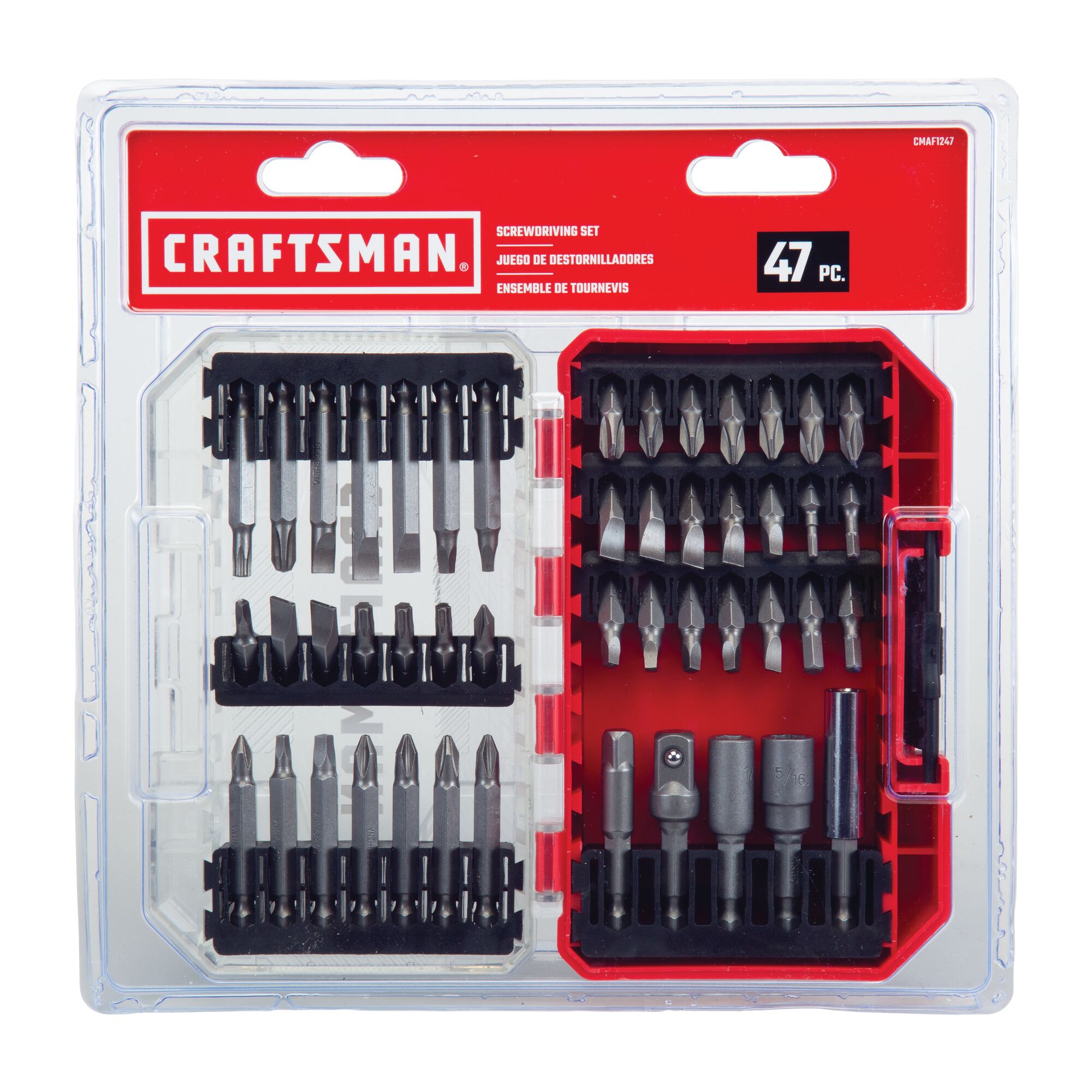 47 Piece SCREWDRIVING SET in blister packaging.