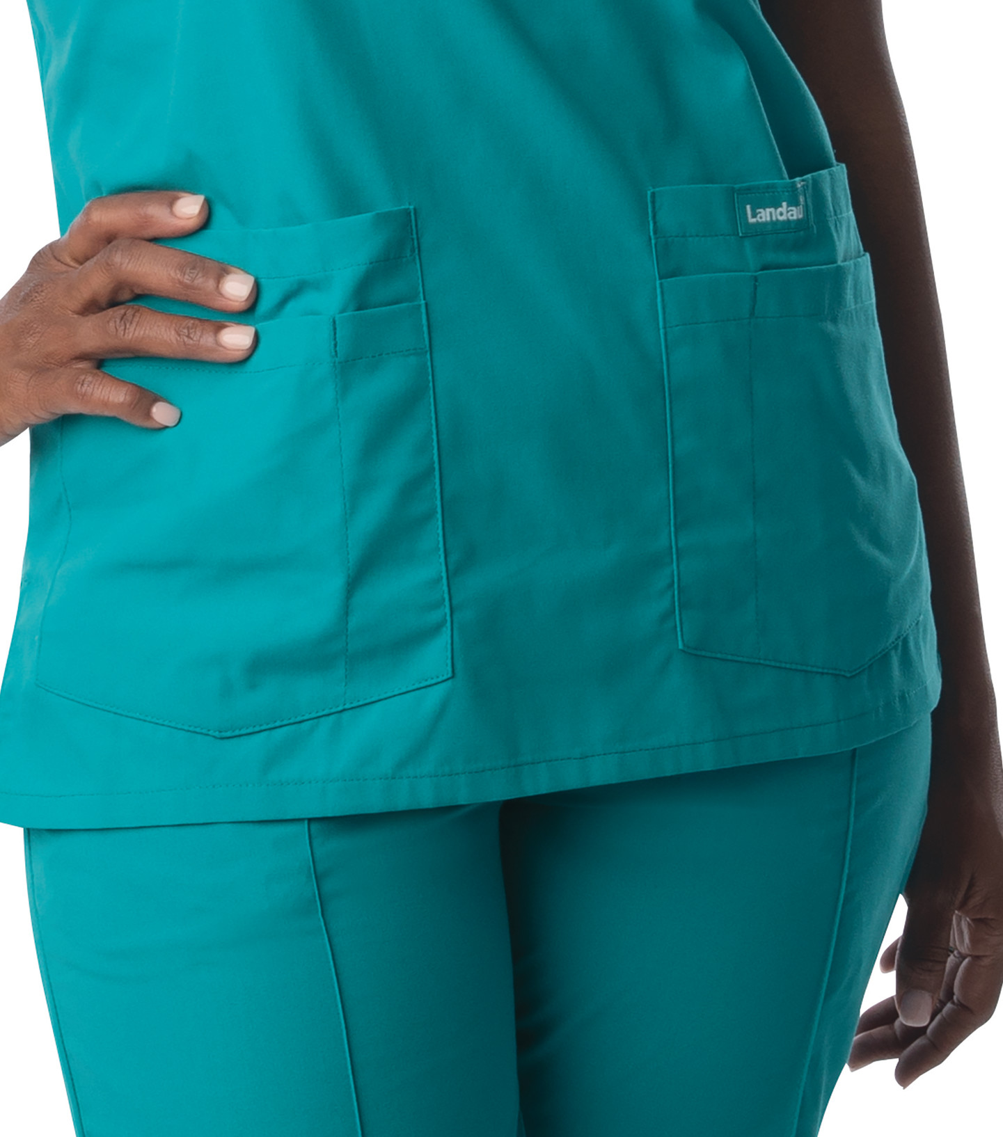 Landau Essentials Women's VNeck Scrub Top (8219) Landau Scrubs