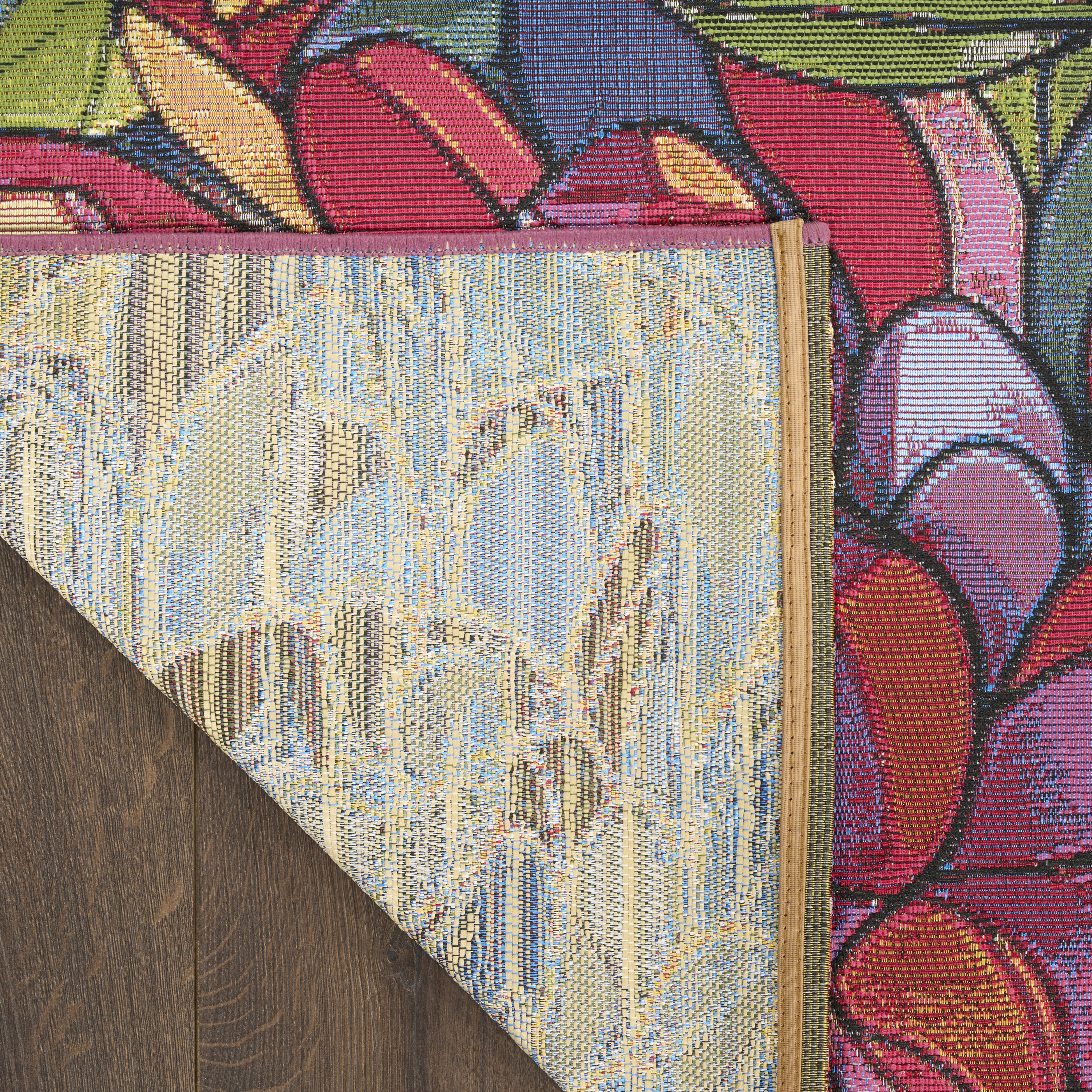 Nourison Color Splash 5'3" x 7'3" Multicolor Outdoor Rug