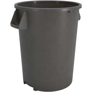 Carlisle, Bronco™, 44 gal, Polyethylene (LLDPE), Gray, Round, Receptacle