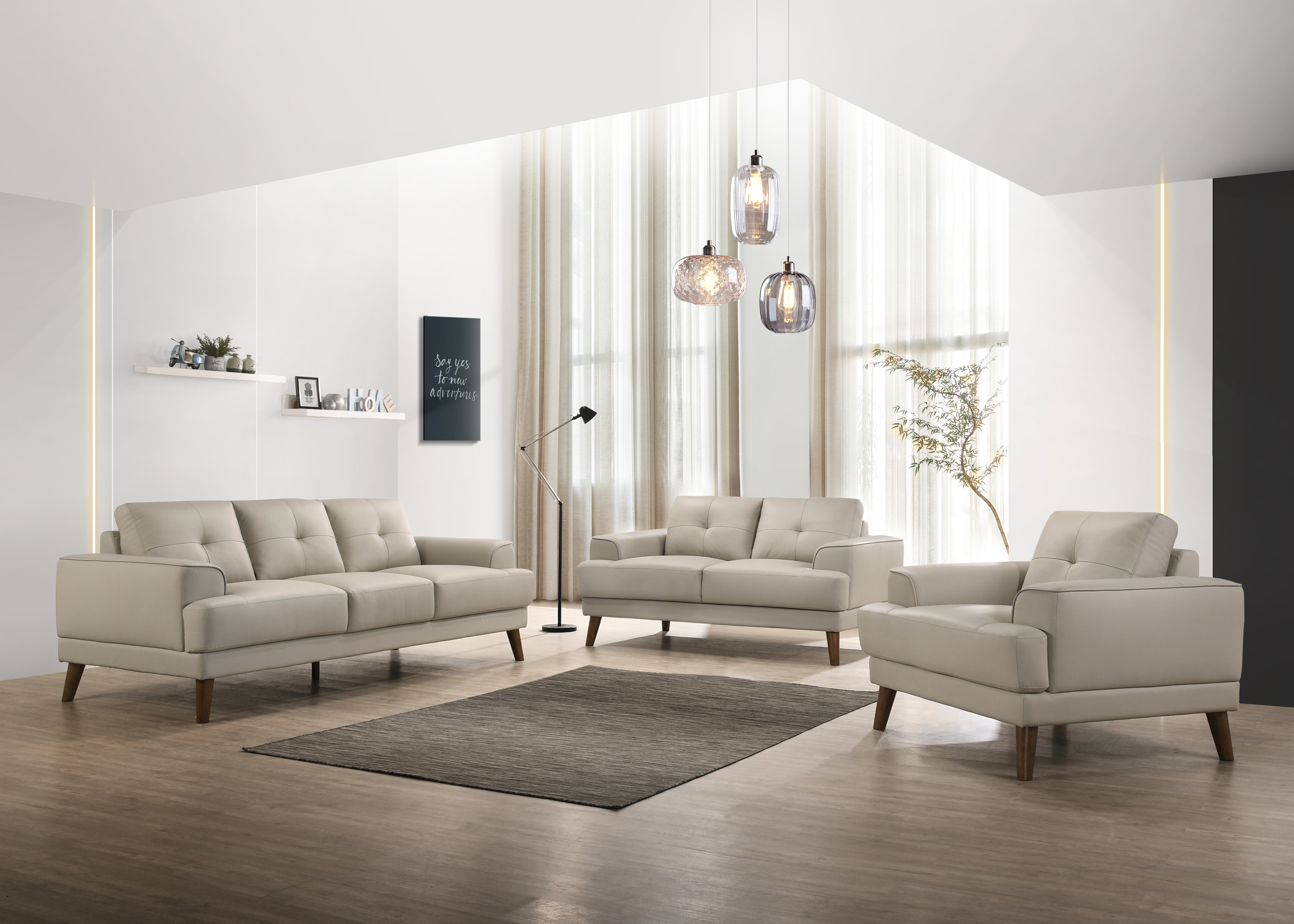 Anzio Cream Living Room Collection