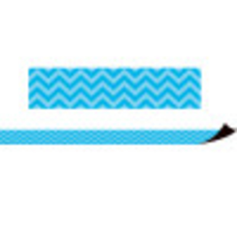 Magnetic Borders, Aqua Chevron, 24 Feet