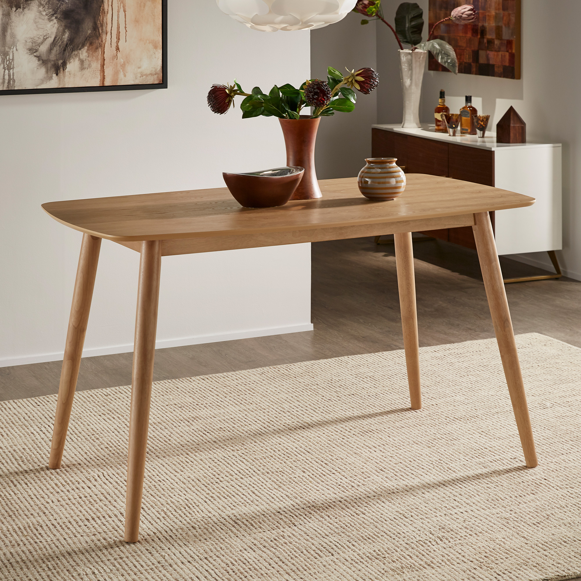 Mid-Century Modern Tapered Dining Table
