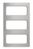 Miramar® stainless steel template for three third-size Miramar contemporary food pans