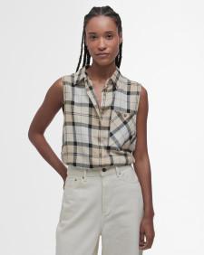 Agnes Sleeveless Shirt Safari Dress Tartan