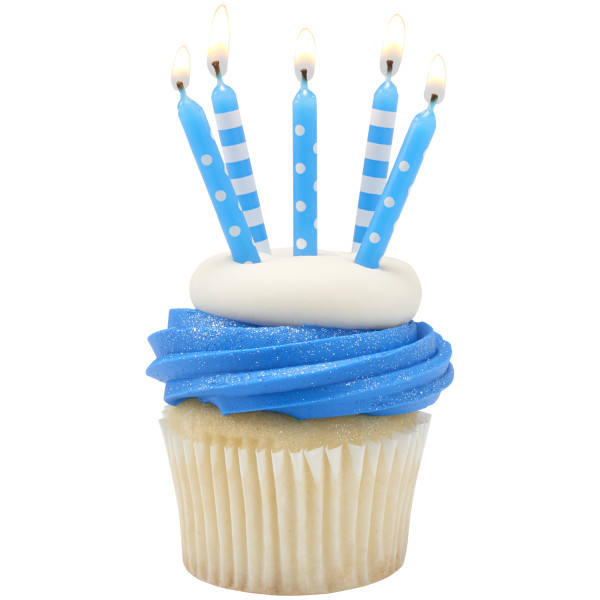 Blue Stripes & Dots Specialty Candles