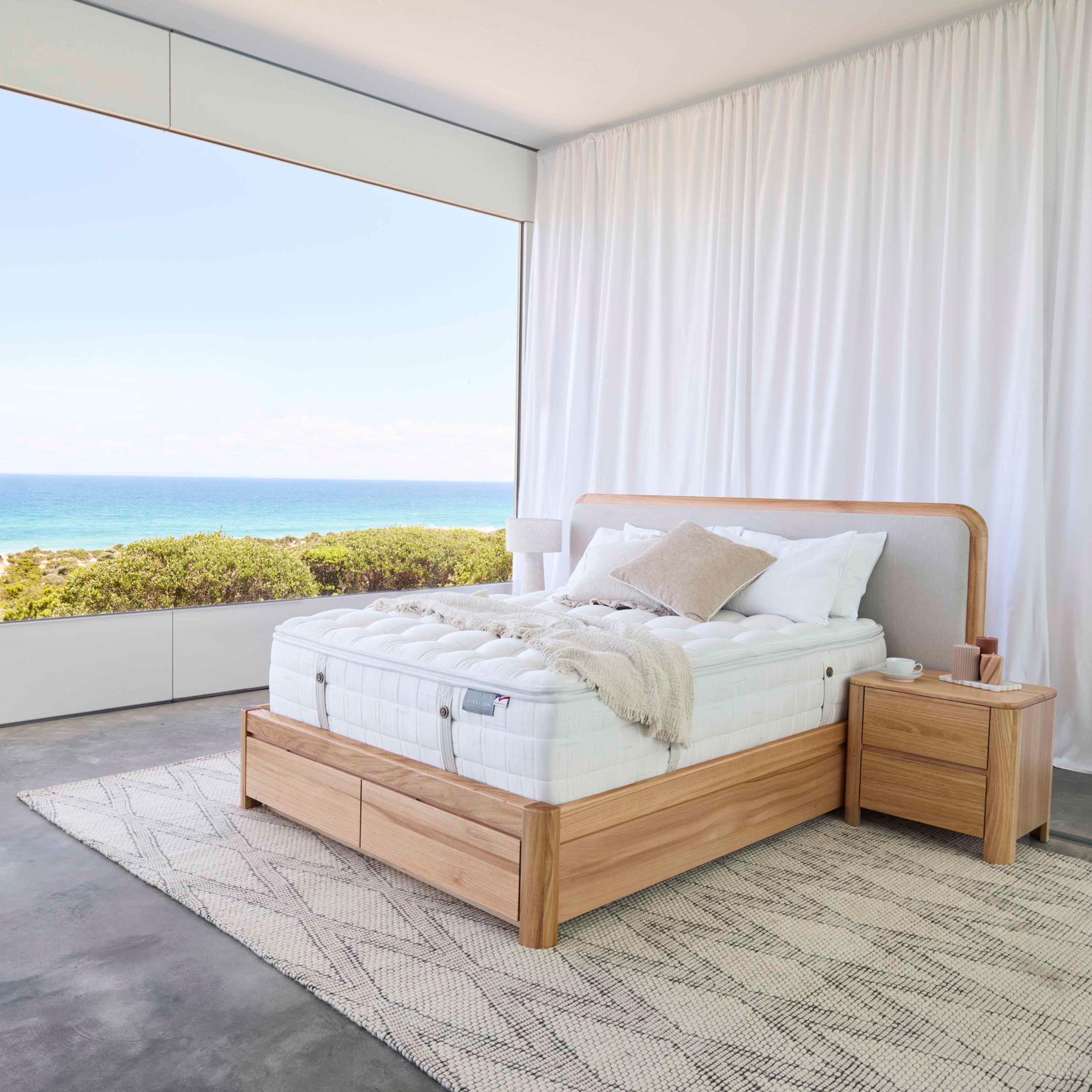 Lifestyle image of the Aireloom Karpen Ivory Mattress, Firm from Forty Winks