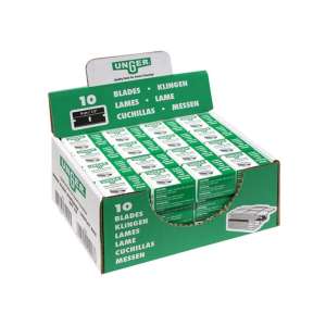 Unger, 1.5", Safety Scraper Replacement Blades, Compact Display Box, 48/Box