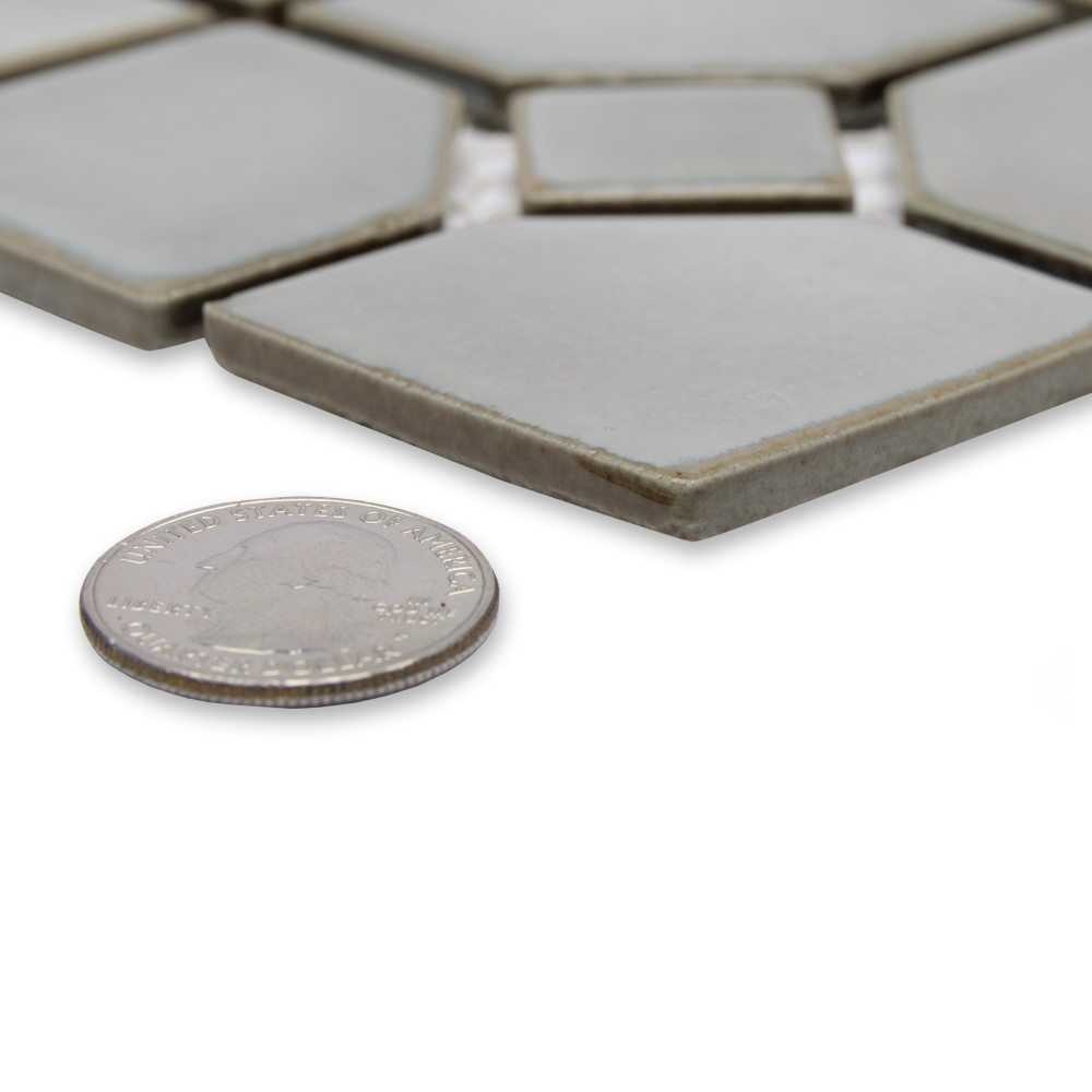 Sample – Hudson Oxford Grey Eye Porcelain Mosaic Tile