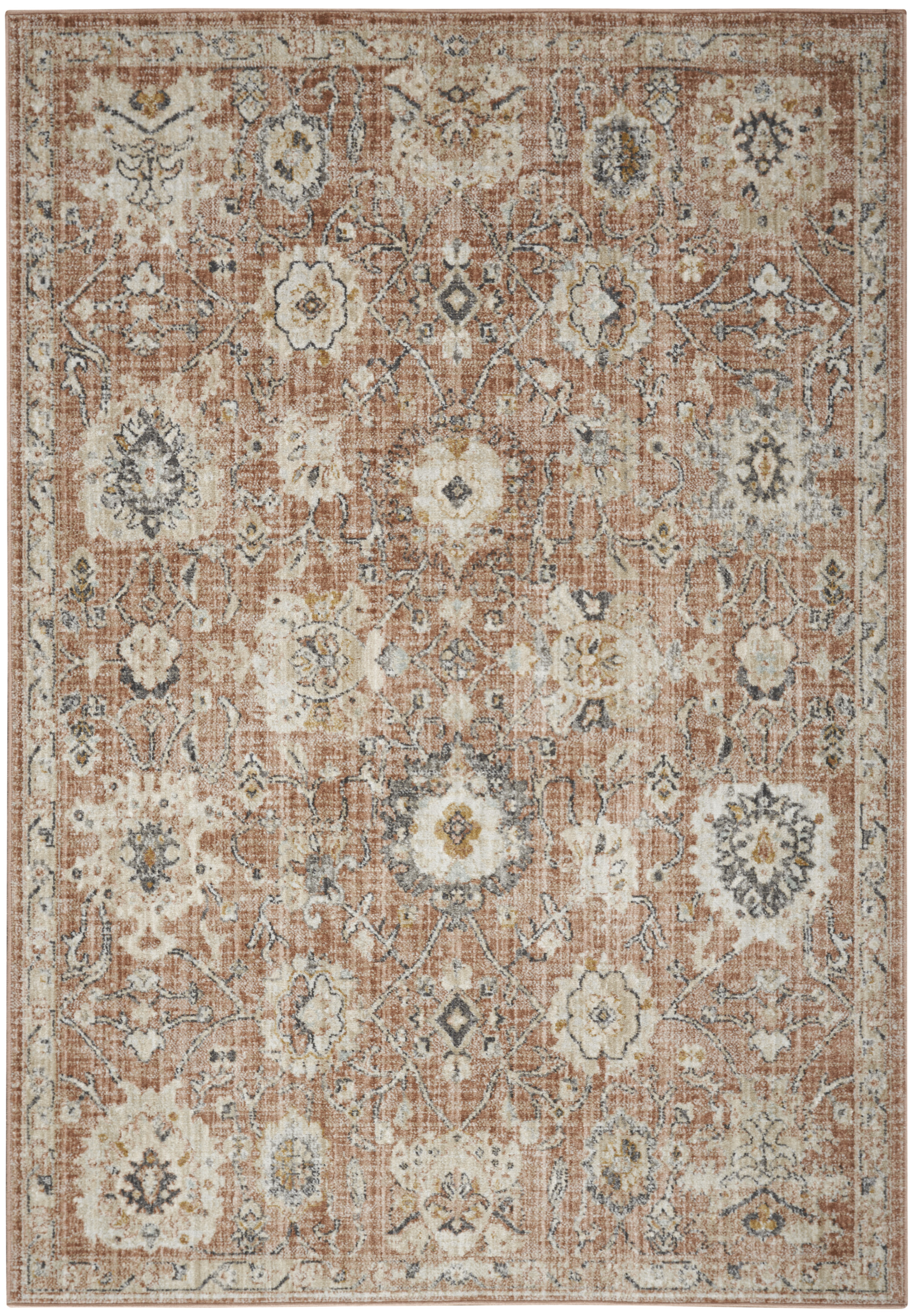 Nourison Oushak Home 5'5" x 7'3" Rust Vintage Indoor Rug