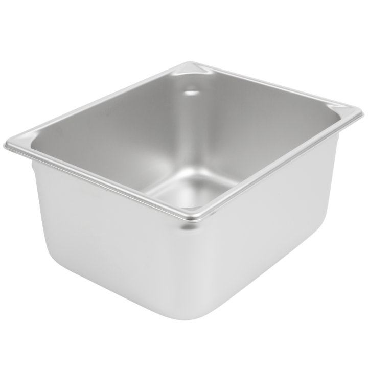 Half-size 6-inch-deep Super Pan V® stainless steel steam table pan