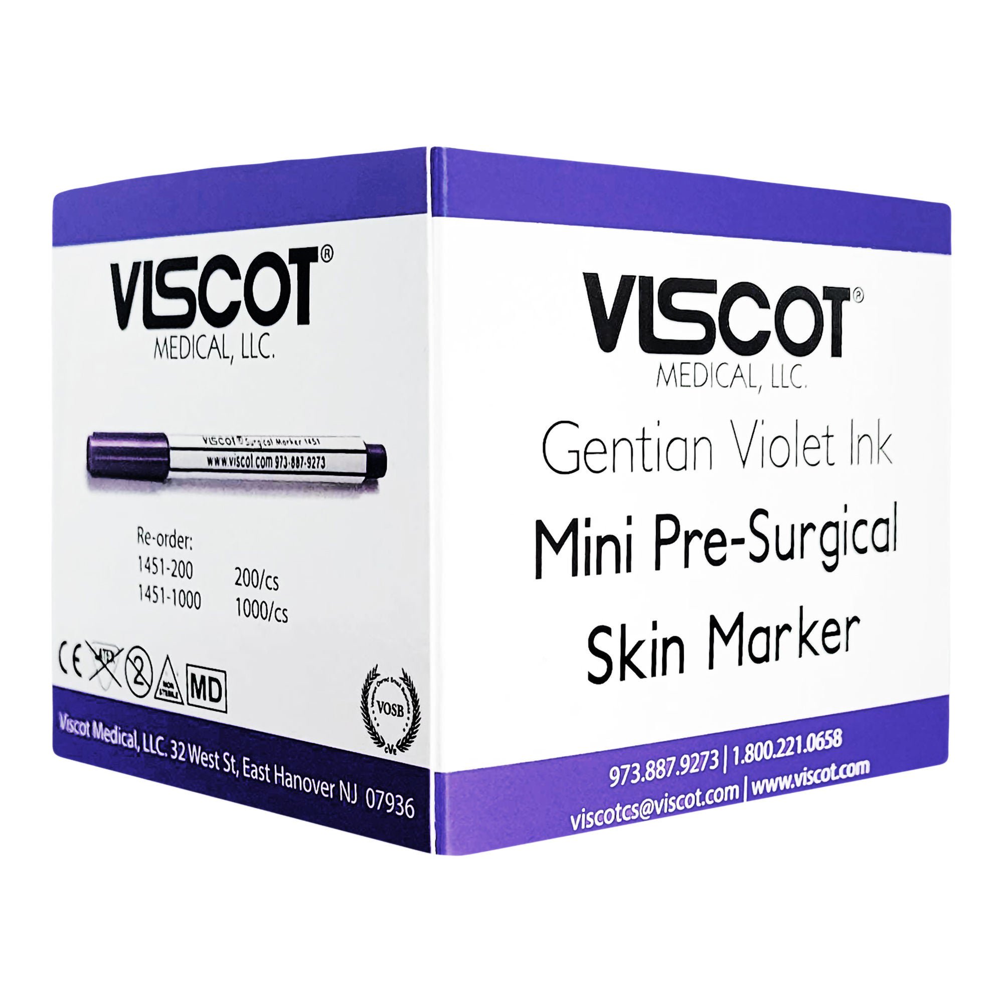 Viscot® Mini Gentian Violet Ink Skin Marker, Regular Tip