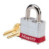 Red Steel Padlock