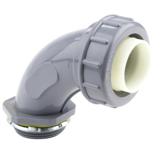 90 DEG Insulated, 1-1/2 in. Size, Threaded connection, Polyvinyl Chloride material