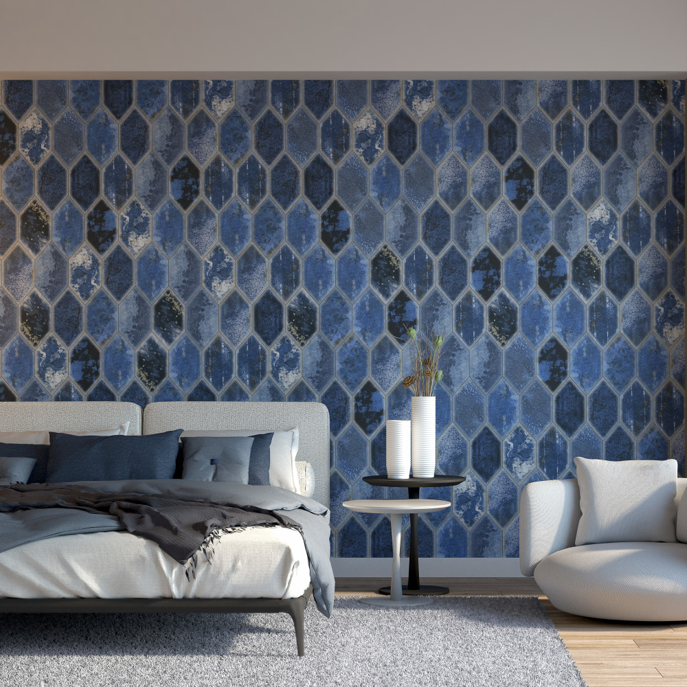 Dorne Kayak Blue 6-1/2 in. x 12-1/2 in. Porcelain Floor and Wall Tile