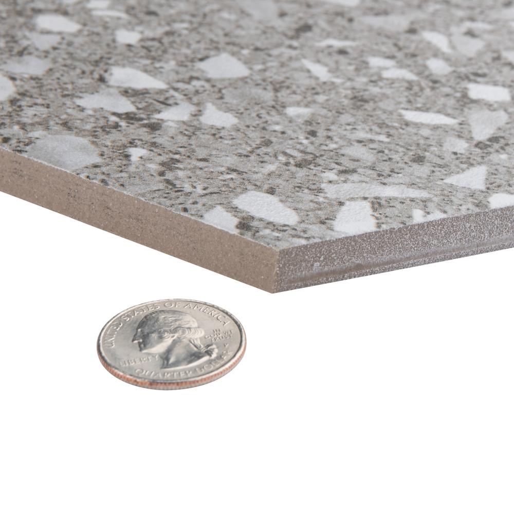 Venice Hex XT Silver 8-5/8 in. x 9-7/8 in. Porcelain Floor and Wall Tile