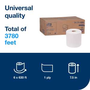 Tork, H71 Universal, 630ft Roll Towel, 1 ply, White