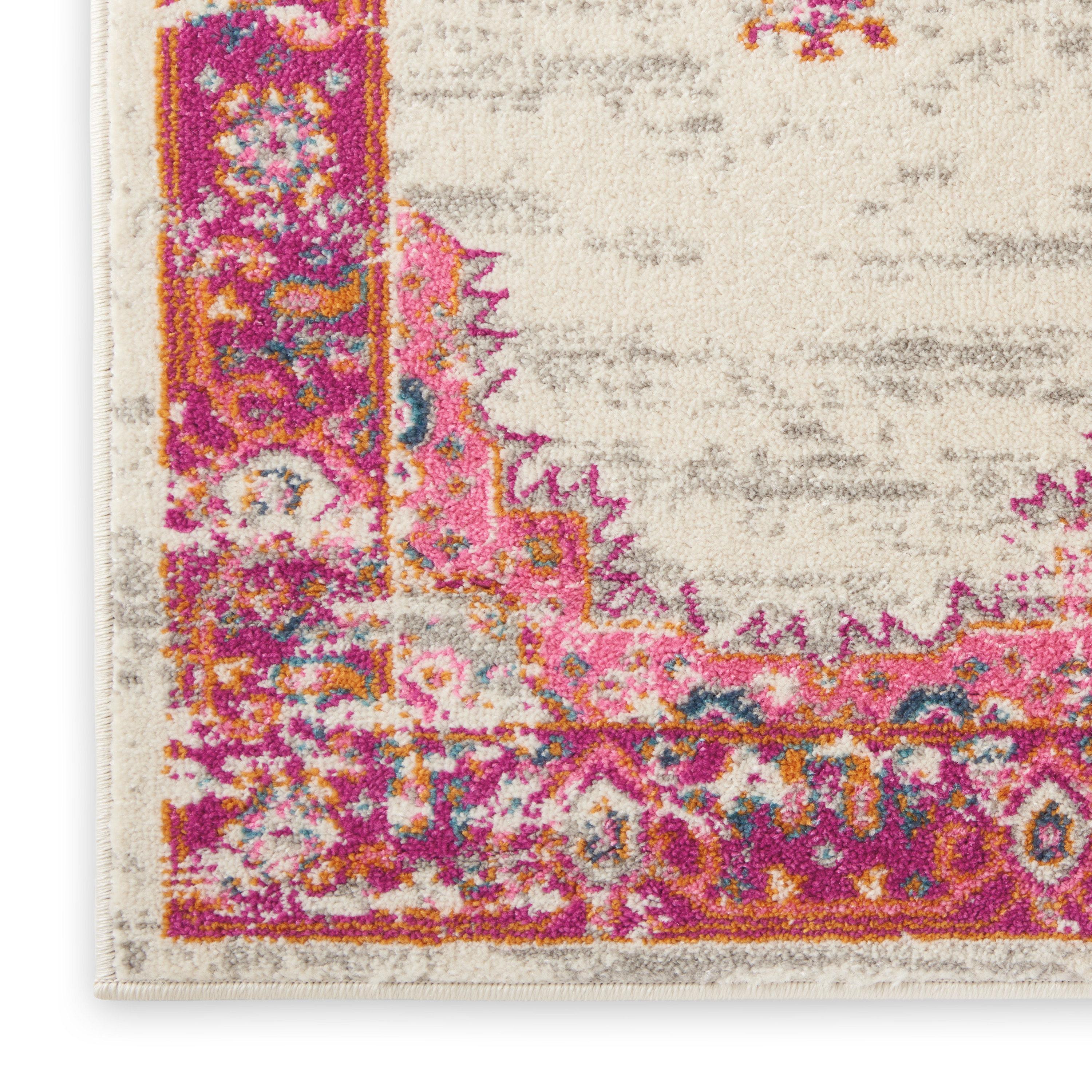 Nourison Passion 12' x 15' Ivory Fuchsia Bohemian Indoor Rug