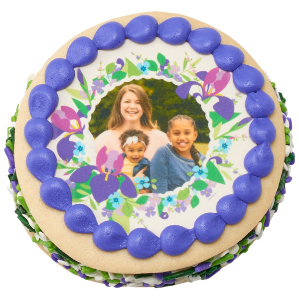 Blooming Iris PhotoCake® Edible Image® Frame
