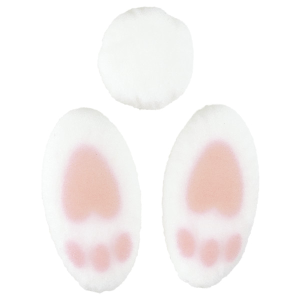 Bunny Tails and Toes Assortment - Red 3 Free Dec-Ons® Decorations