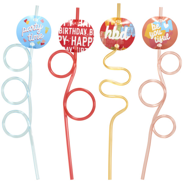Happy Birthday Straws Cake Kit
