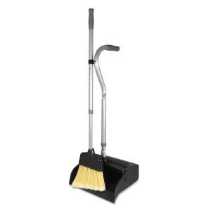 Unger, Ergo Telescopic, Black, 12", Dust Pan with Broom